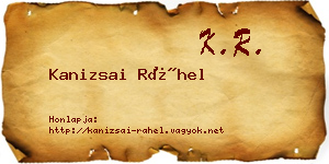 Kanizsai Ráhel névjegykártya